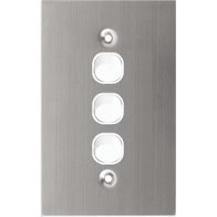 Three Gang Stainless Steel Switch | Durable & Corrosion Resistant | Vertical Design by Dexton