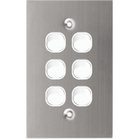 Six Gang Stainless Steel Switch | Durable & Corrosion Resistant | Vertical Configuration by Dexton