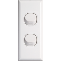 Standard Double Architrave Switch | Vertical Design | Durable Build | Indoor Use by Dexton