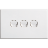 Standard 3 Gang Cover Plate | High-Quality Plastic | Smooth Finish | Compatible with Standard Frames by Dexton