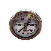Oil Filled Pressure Gauge 63mm | 2500kPa Range | Stainless Steel & Rear Entry by Firebox
