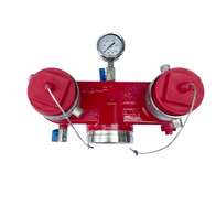 Wolf Dual Booster Valve | 304 Stainless Steel | 65mm QRT Inlet | 2100 kPa Working Pressure | Red Finish by Firebox
