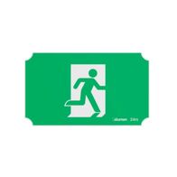 Emergency Exit Running Man Pictogram | 24m Length | Durable Decal & Clear Visibility | Firebox