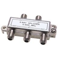 4 Way F Type Splitter | 5-2400MHz Frequency Range | Compact Design | Easy Installation by FOXAP
