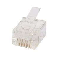 RJ12 6P6C Plug | Flat Stranded UTP | 100 Pack by Unbranded