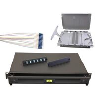 Sliding Fibre Enclosure Kit | Includes Splice Cassette & 12 LC Connectors | Compact Design by Matchmaster