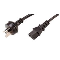 3-PIN AU to IEC C13 Power Cable | 2M Length | Black by Unbranded