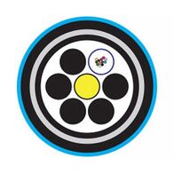 Fibre Optic Cable 12 Core OM3 Armoured | Loose Tube | Blue Nylon Jacket by MSS