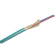 Fibre Duplex Cable 2 Core OM3 | 2mm | Aqua LSZH Jacket by MSS