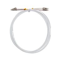 Fibre Patch Lead LC-LC OM4 | 1 Metre | White LSZH | 2mm Duplex by MSS