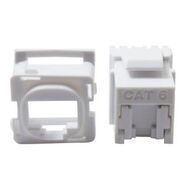 Cat6 RJ45 Jack Shuttered | K/110 | White | High Performance by Unbranded