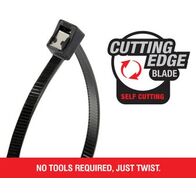 Cabac Nylon 66 Self Cutting Cable Tie 280 x 4.3mm UV Black