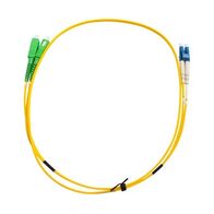 MSS Fibre SCA - LC Singlemode 1 Metre Yellow LSZH 2mm Duplex Fibre Patch Lead