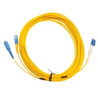 Fibre Patch Lead SC to LC | 10 Metre | Singlemode | Yellow LSZH 2mm Duplex by MSS