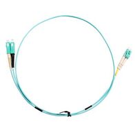 Fibre Patch Lead SC to LC OM3 | 1 Metre | Aqua LSZH | 2mm Duplex by MSS