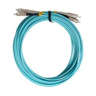 Fibre Patch Lead SC-SC OM3 | 10 Metre Length | Aqua LSZH | 3mm Duplex by MSS