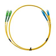 MSS Fibre SC - SCA Singlemode 1 Metre Yellow LSZH 3mm Duplex Fibre Patch Lead