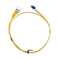 MSS Fibre ST - LC Singlemode 1 Metre Yellow LSZH 2mm Duplex Fibre Patch Lead