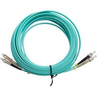 MSS Fibre ST - SC OM3 10 Metre Aqua LSZH 3mm Duplex Fibre Patch Lead