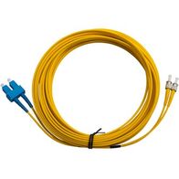 MSS Fibre ST - SC Singlemode 10 Metre Yellow LSZH 3mm Duplex Fibre Patch Lead