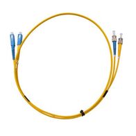 MSS Fibre ST - SC Singlemode 1 Metre Yellow LSZH 3mm Duplex Fibre Patch Lead