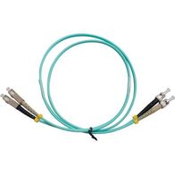 MSS Fibre ST - SC OM3 3 Metre Aqua LSZH 3mm Duplex Fibre Patch Lead