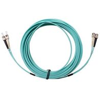 MSS Fibre ST - ST OM3 10 Metre Aqua LSZH 3mm Duplex Fibre Patch Lead