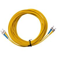 MSS Fibre ST - ST Singlemode 15 Metre Yellow LSZH 3mm Duplex Fibre Patch Lead