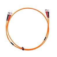 MSS Fibre ST - ST OM1 1 Metre Orange LSZH 3mm Duplex Fibre Patch Lead