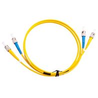 MSS Fibre ST - ST Singlemode 2 Metre Yellow LSZH 3mm Duplex Fibre Patch Lead