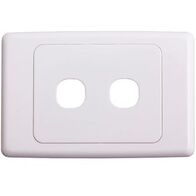 Wall Plate 2 Gang | Durable Plastic | Easy Installation | White by Homeware