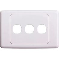 Wall Plate 3 Gang | Durable Plastic | Easy Installation | White by Homeware