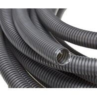 Loom Tube UV Solar Corrugated 23mm | 50m Length | Durable & Flexible | Black by Loom