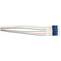 MSS Fibre SM 9um 6-Fibre LC 900um Pigtails Colour Coded - 6 Pack