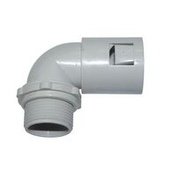 Fitting Adapter 90 degree PVC 20mm Grey