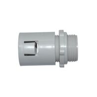 Fittings Adapter Screw to Corrugated PVC 20mm Grey