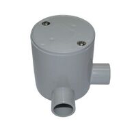 Junction Box Deep Rear Angle Way Entry PVC 25mm Grey