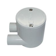 Deep Junction Box Tangential U-Way Entry 25mm Grey