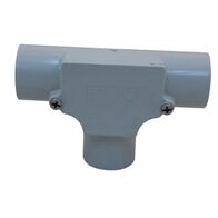Fitting Inspection Tee PVC 32mm Grey