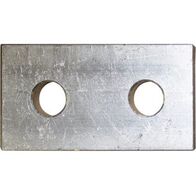 ALUM. FLATBAR WITH 2 X 12MM STUD HOLE
