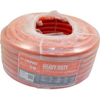 Tripac Heavy Duty PVC Corrugated Conduit Orange 20mm X 25m