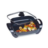 Electric Fry Pan 1500 Watts | Non-Stick Coating & Tempered Glass Lid | Multi-Setting Temperature Control by GAF