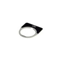 Pushbutton Legend Plate 1/2 Round | Black Field with White Lettering | CSA Certified by Eaton