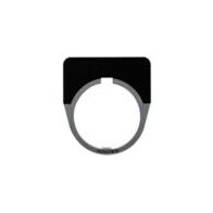 Pushbutton Legend Plate 1/2 Round | Black Field Color | Customizable Blank Design | White Lettering by Eaton