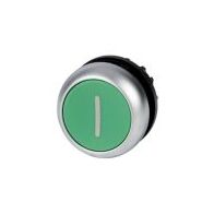 Momentary Pushbutton Switch | Green Color | Titanium Bezel & Inscribed Marking | RMQ-Titan Series by Eaton