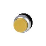 Illuminated Push Button Switch | Yellow Color | Momentary Operation | Titanium Bezel by Eaton