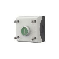Industrial Control Pushbutton | Momentary Operation | 1 NC & 1 NO Contact | Green Titanium Bezel by Eaton