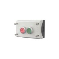 Momentary Pushbutton Housing | 2 NC & 2 NO Contacts | Grey Enclosure & Titanium Bezel by Eaton