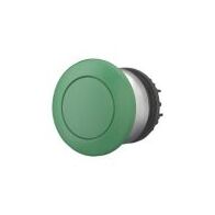 Mushroom Push Button Actuator | Momentary Operation | Green Color | Titanium Bezel by Eaton
