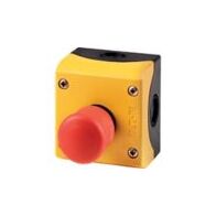 Emergency Stop Button | Mushroom Head Pushbutton | 1 NC & 1 NO Contact | Red & Yellow by Eaton